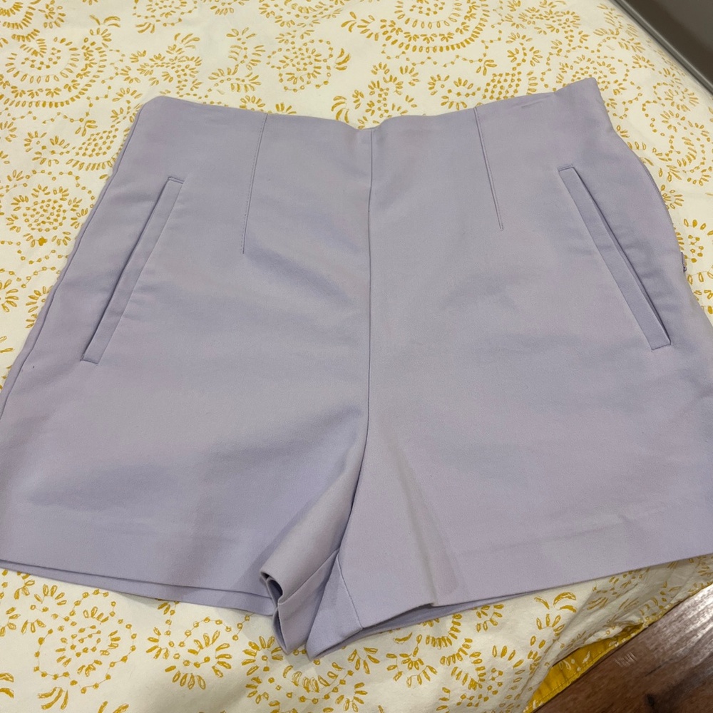 Zara Lilac Mini Shorts, NWOT - Picture 3 of 4